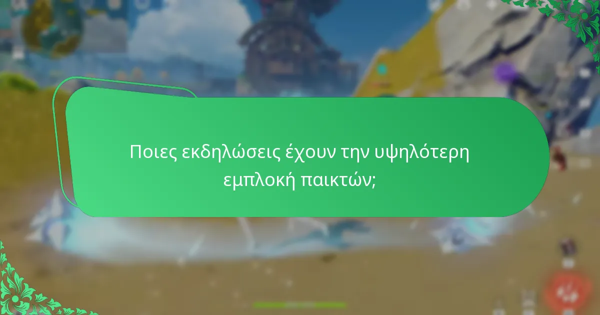 Ποιες προτάσεις βελτίωσης έχουν οι παίκτες για μελλοντικές εκδηλώσεις;